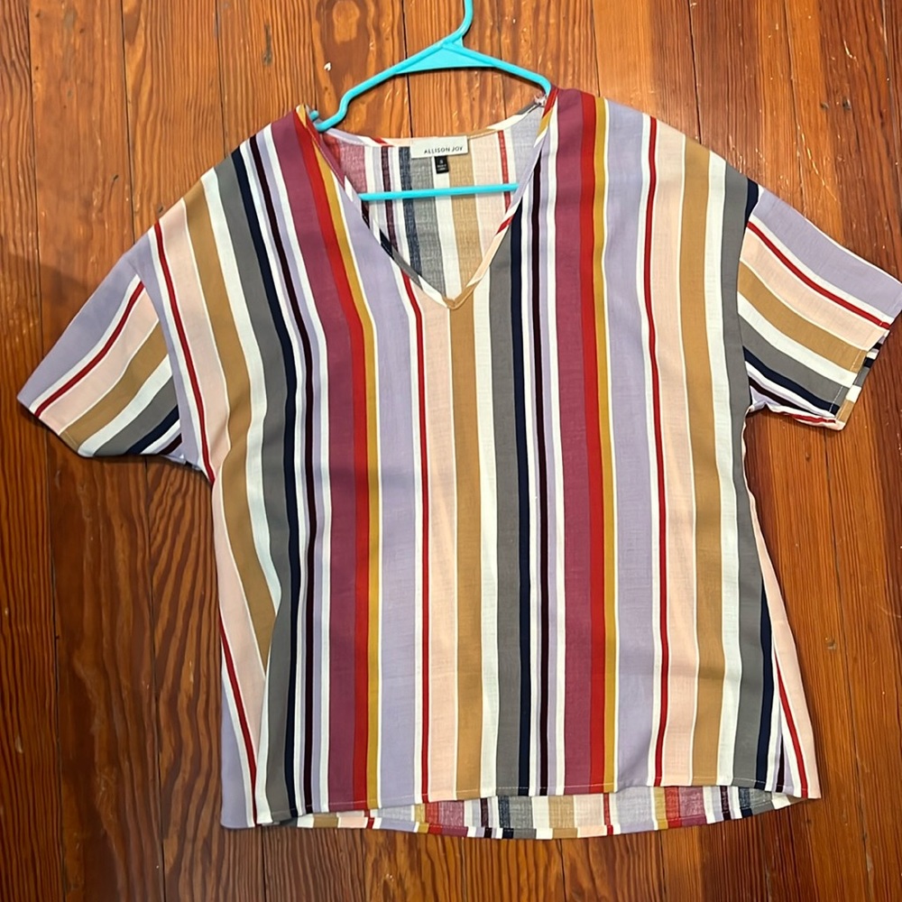 Allison Joy Striped Top Size S Evereve